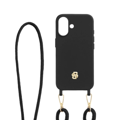 
                                                Чехол для iPhone 16 Double B черный с золотом
                                                