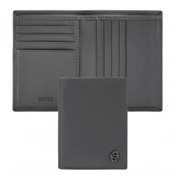 Folding card holder Double B Saffiano Grey