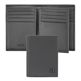 Card holder with flap Double B Saffiano Grey