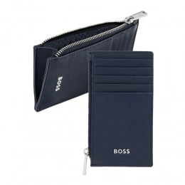 Card holder zip Classic Grained Navy