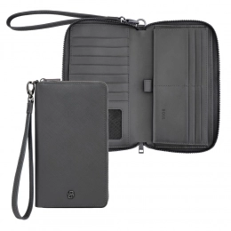 Travel wallet Double B Saffiano Grey