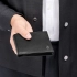 Card wallet with flap Double B Saffiano Black Card wallet with flap Double B Saffiano Black