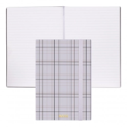 Блокнот A5 в клетку, сиреневый, линованный