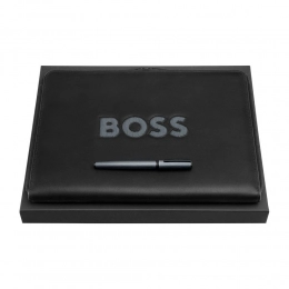 Набор HUGO BOSS (роллер-ручка и папка для конференций A4)
