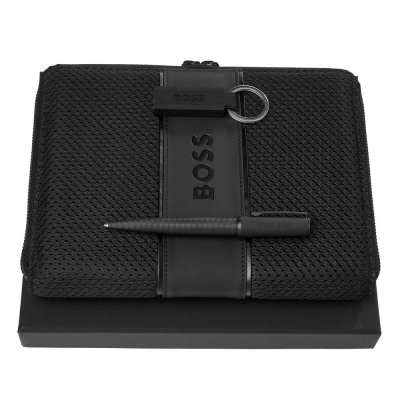 
                                                Набор HUGO BOSS (шариковая ручка, папка для конференций формата A5 и брелок)
                                                