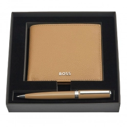 Set HUGO BOSS Camel (ballpoint pen & wallet)