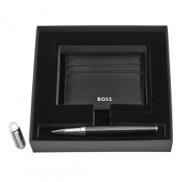 Set HUGO BOSS Black (rollerball pen & card holder)