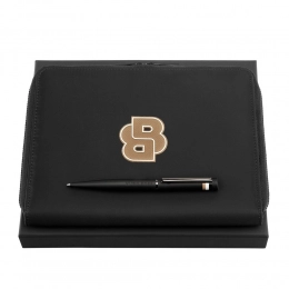 Набор HUGO BOSS Black (шариковая ручка и папка для конференций формата A5)