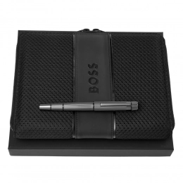 Набор HUGO BOSS (роллер-ручка и папка для конференций A5)