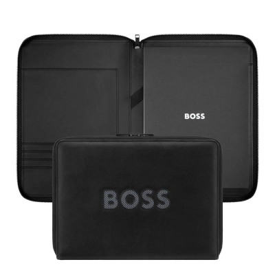 
                                                Папка для конференций на молнии A4 Boss Cut Out черная и серая
                                                
