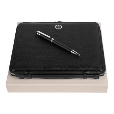 
                                                Набор Regent Black (шариковая ручка и папка для конференций формата A5)
                                                