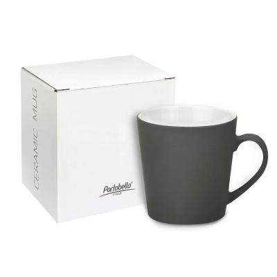 
                                            Керамическая кружка Sole, 350 ml, soft-touch, серая
                                            