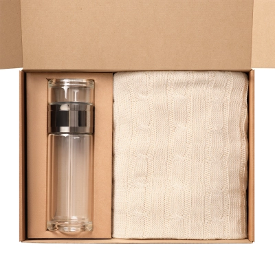 
                                                Gift set Terso, Fado, beige (plaid, thermal bottle)
                                                