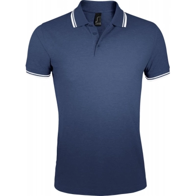 
                                                Pasadena Women 200 Women's Polo Shirt with Contrasting Trim, Dark Blue with White
                                                