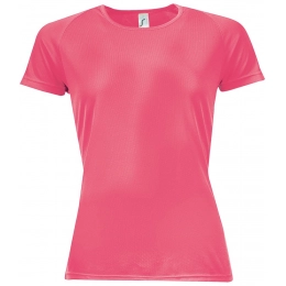 Women's Sporty Women 140 pink coral T-shirt.
