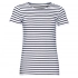 Miles Women T-shirt white with Dark Blue