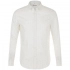 Men's white and dark blue Becker Men shirt.