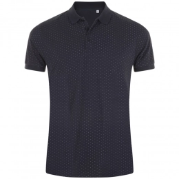 Men's polo shirt Brandy Men, dark blue with white