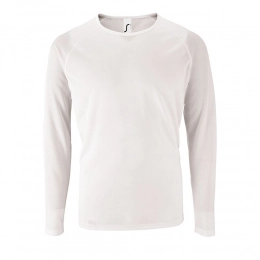 Sporty LSL Men Long Sleeve T-shirt, White