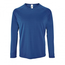 Sporty LSL Men Long Sleeve T-shirt, Bright Blue