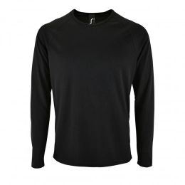 Long-sleeved Sporty LSL Men's T-shirt, black