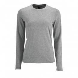 Imperial LSL Women Long Sleeve T-shirt, Grey Melange