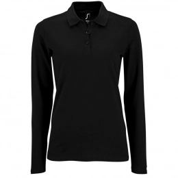 Women's Long Sleeve Polo Shirt Perfect LSL Women, Black