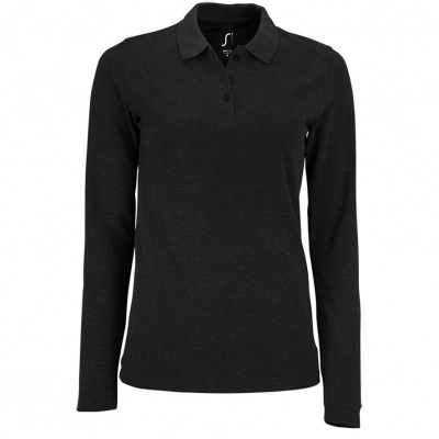 
                                                Women's Long Sleeve Polo Shirt Perfect LSL Women, Black Melange
                                                