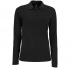 Women's Long Sleeve Polo Shirt Perfect LSL Women, Black Melange