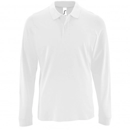 Men's Long Sleeve Polo Shirt Perfect LSL Men, White