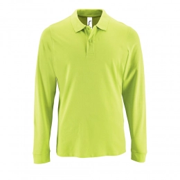 Men's Long Sleeve Polo Shirt Perfect LSL Men, Green Apple
