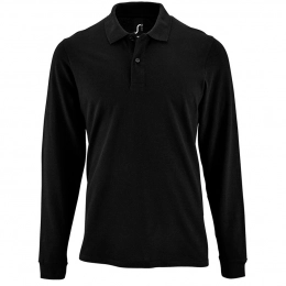 Men's Long Sleeve Polo Shirt Perfect LSL Men, Black