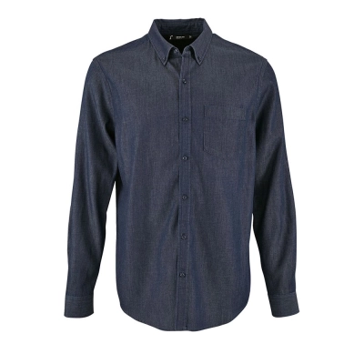 
                                                Barry Men men's shirt, blue (denim)
                                                