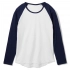 Women's Long Sleeve T-shirt Milky Lsl, White with Dark Blue