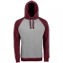 Seattle unisex sweatshirt, grey melange with burgundy