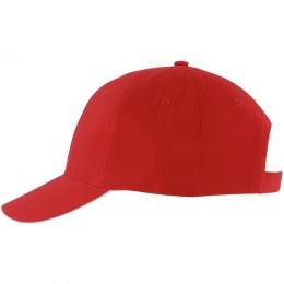 Solar Baseball Cap, Red with White