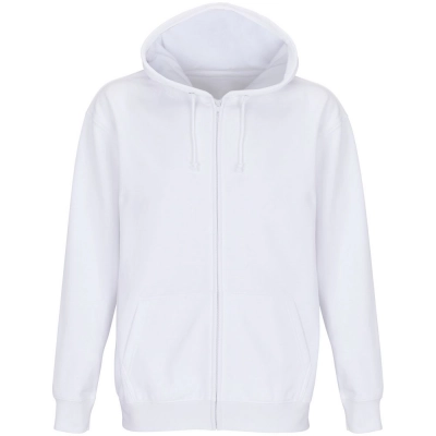
                                                Unisex white Carter hoodie.
                                                