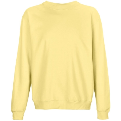 
                                                Unisex Columbia sweatshirt, light yellow.
                                                