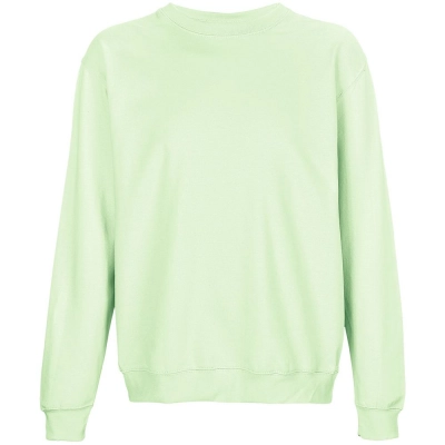 
                                                Unisex Columbia sweatshirt, light green.
                                                