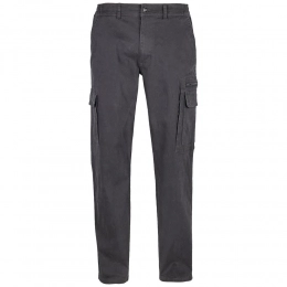 Men's Docker trousers, dark gray.
