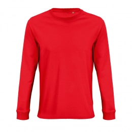 Unisex long-sleeve Pioneer LSL t-shirt, red.