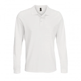 Prime LSL Long Sleeve Polo Shirt, White