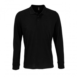 Prime LSL Long Sleeve Polo Shirt, Black