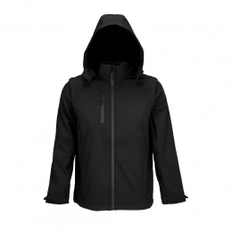 Unisex Falcon transformer jacket, black.