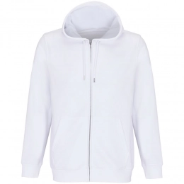 Unisex white Calipso hoodie.