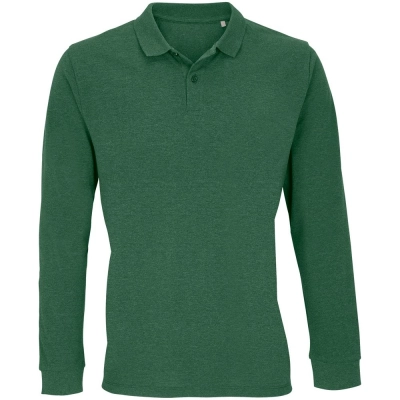 
                                                Unisex long-sleeve dark green Planet LSL polo shirt.
                                                