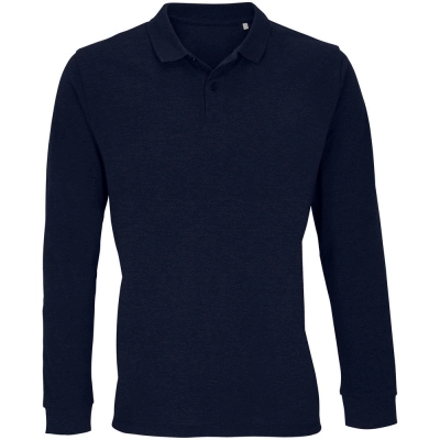 
                                                Unisex long-sleeve dark blue Planet LSL polo shirt.
                                                