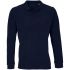 Unisex long-sleeve dark blue Planet LSL polo shirt.
