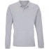 Unisex long-sleeve polo shirt by Planet LSL, grey melange.
