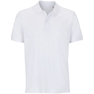 
                                                Pegase unisex white polo shirt.
                                                